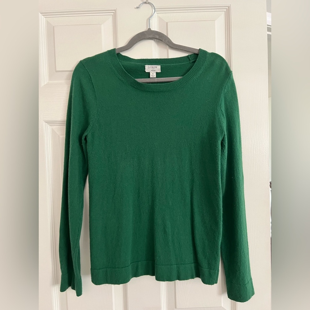 J. Crew Teddie Sweater in Green Size S